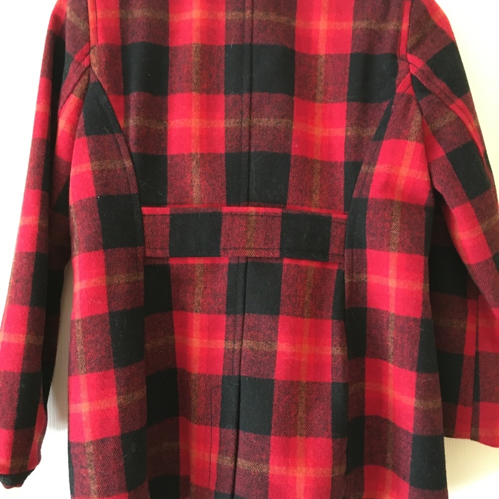 NWOT Plaid Pea Coat - Picture 5 of 16